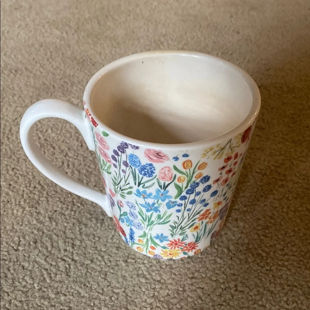 Sur La Table White Floral Mugs Dining Collection